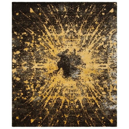 Safavieh 8 x 10 ft. Tibetan Hand Knotted Rectangle Area Rug Gold & Black TB927B-8